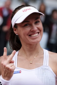 Martina Hingis & Yung-Jan Chan - win the women's doubles final day eight of the Mutua Madrid Open tennis at La Caja Magica in Madrid, 13 May 2017